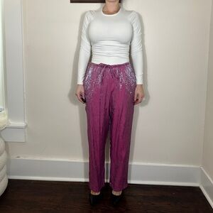 Karen Kane Lifestyle Pink Shimmery Pants Side Large